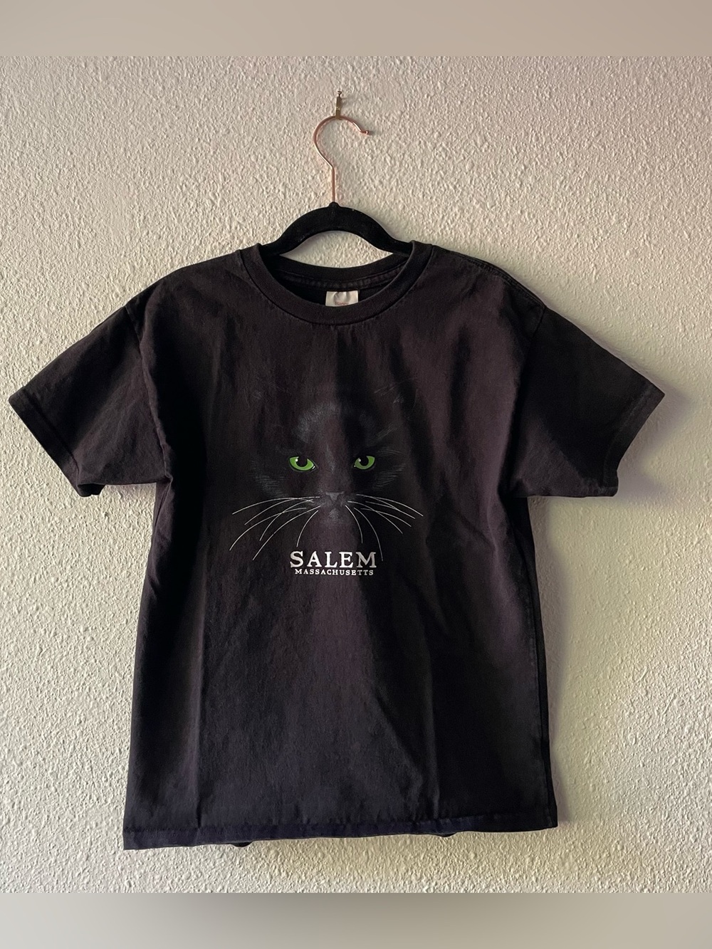 Salem Massachusetts Black Cat T Shirt Youth M 10-12 Graphic Halloween